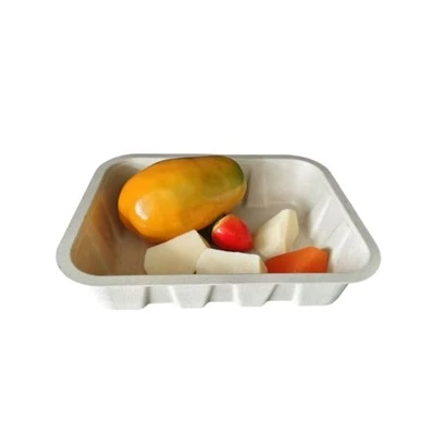 Vassoio alimentare in bagassa resistente per pre-pasto, frutta o verdura